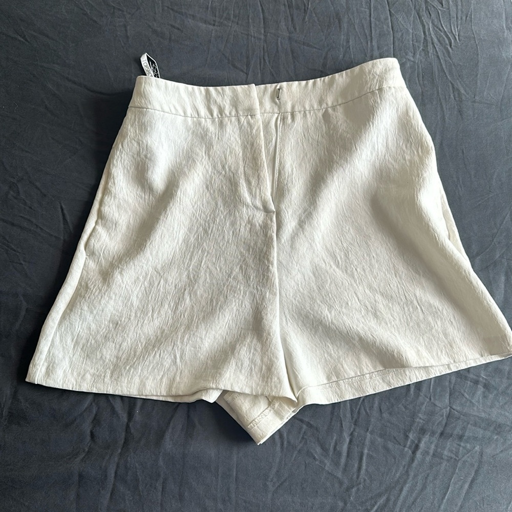 High Waisted White Shorts